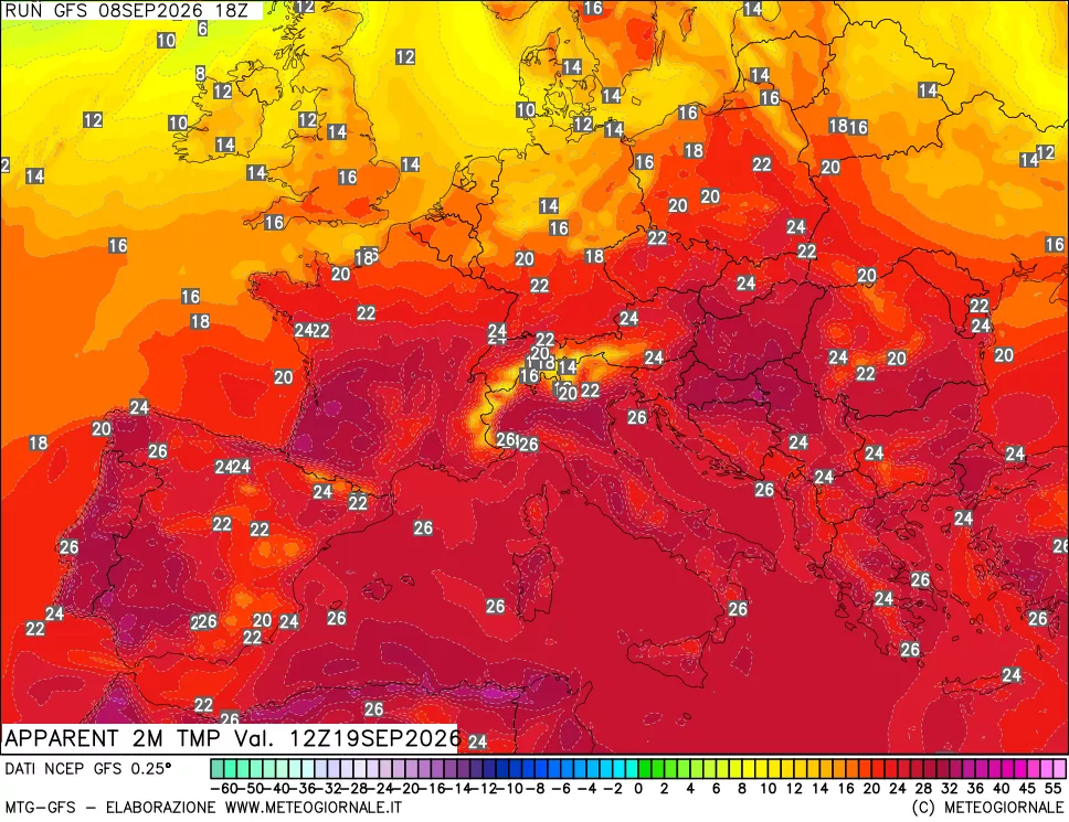 mappa Temp percepita