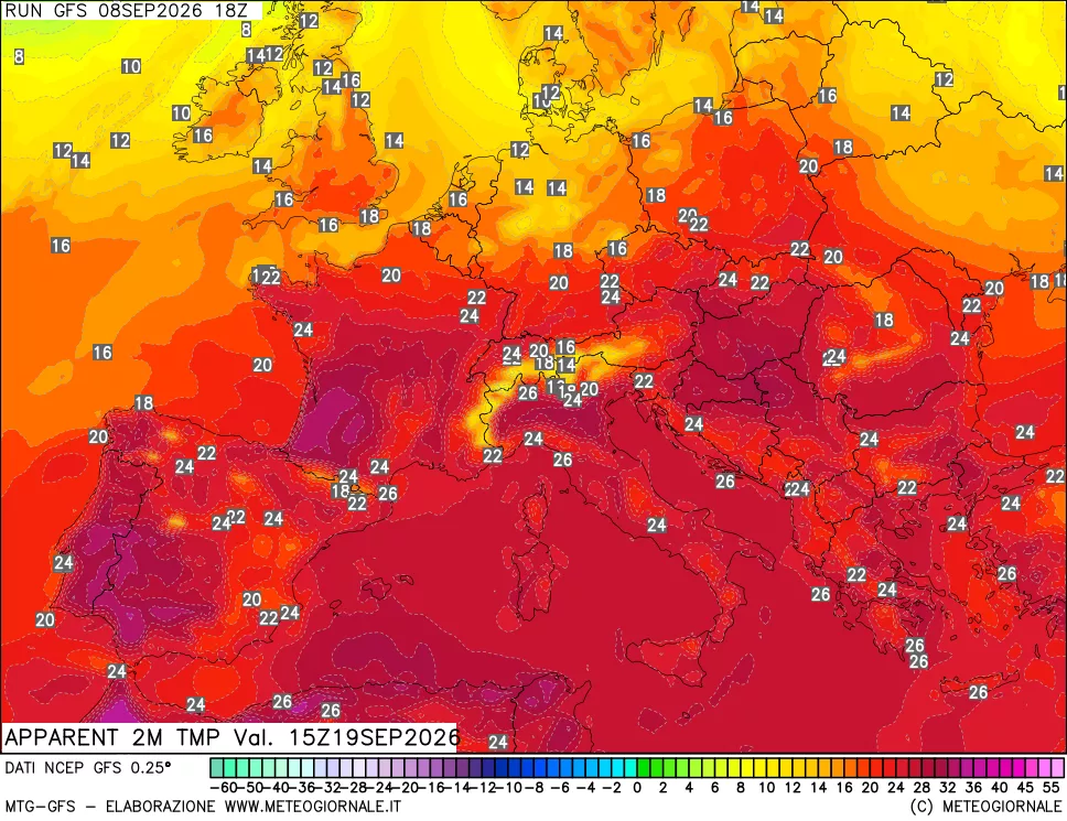 mappa Temp percepita