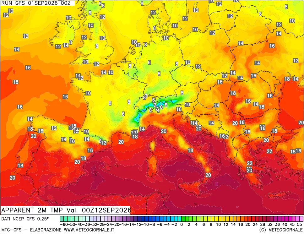 mappa Temp percepita