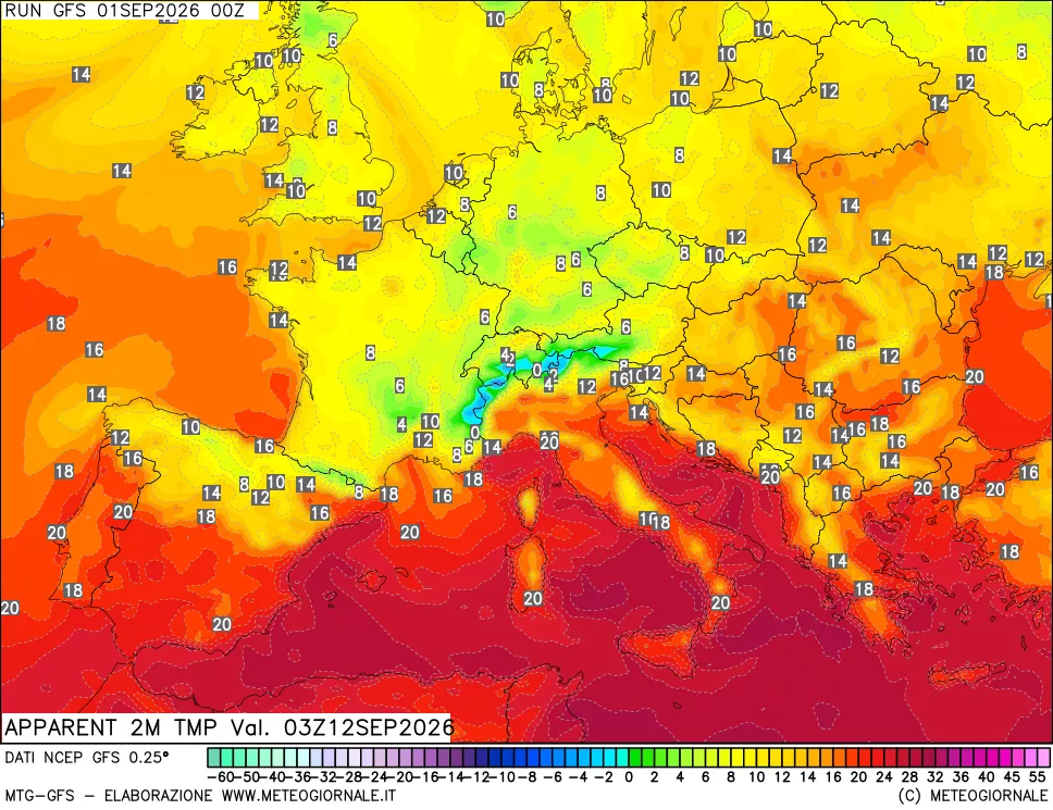 mappa Temp percepita