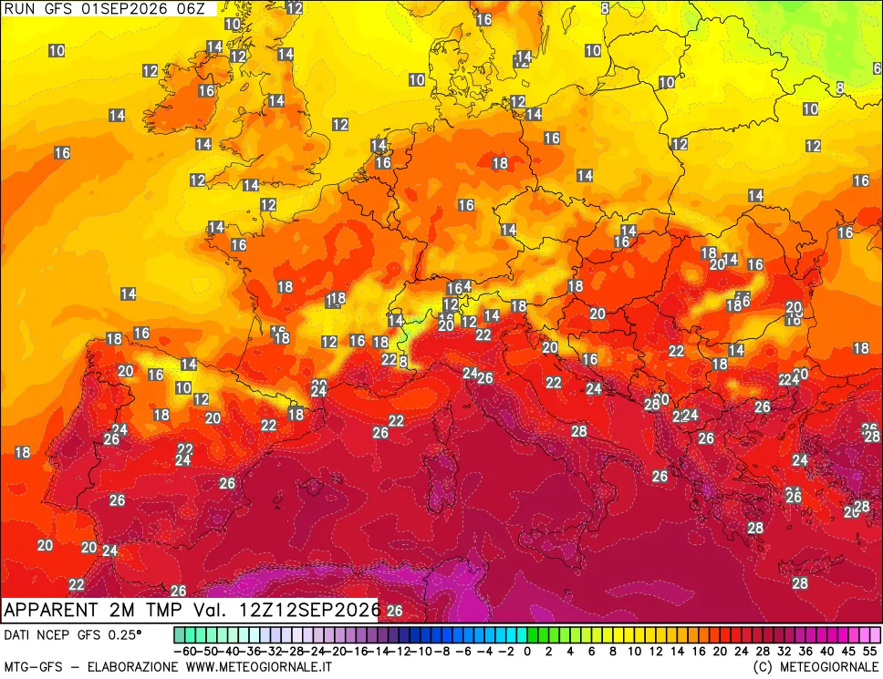 mappa Temp percepita