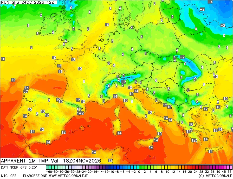 mappa Temp percepita