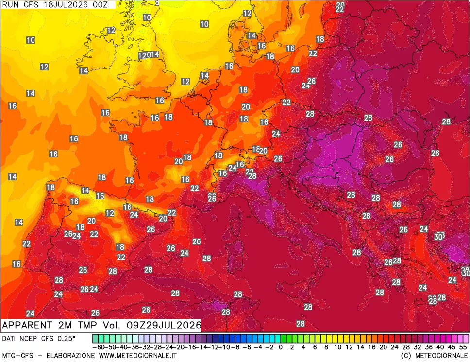 mappa Temp percepita