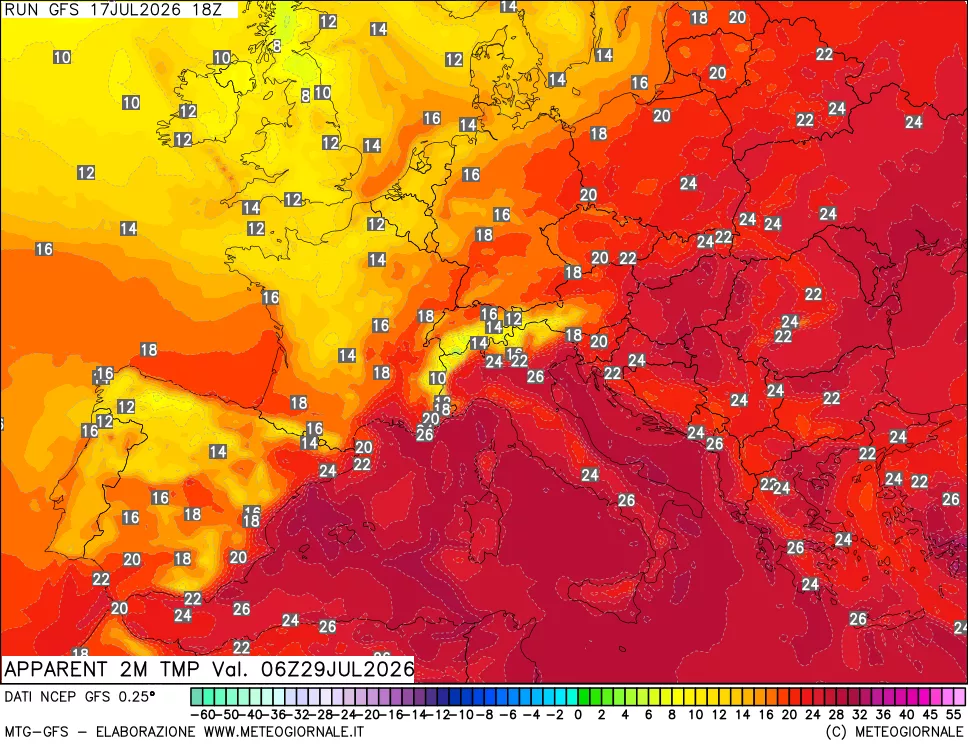 mappa Temp percepita