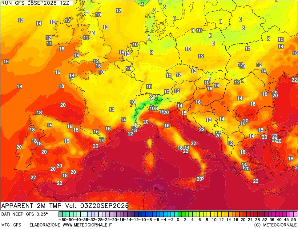 mappa Temp percepita