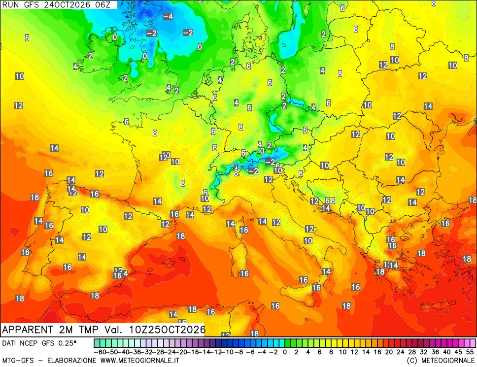 mappa Temp percepita