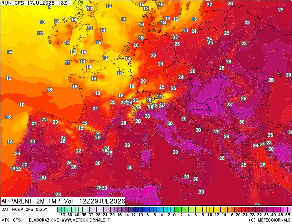 mappa Temp percepita