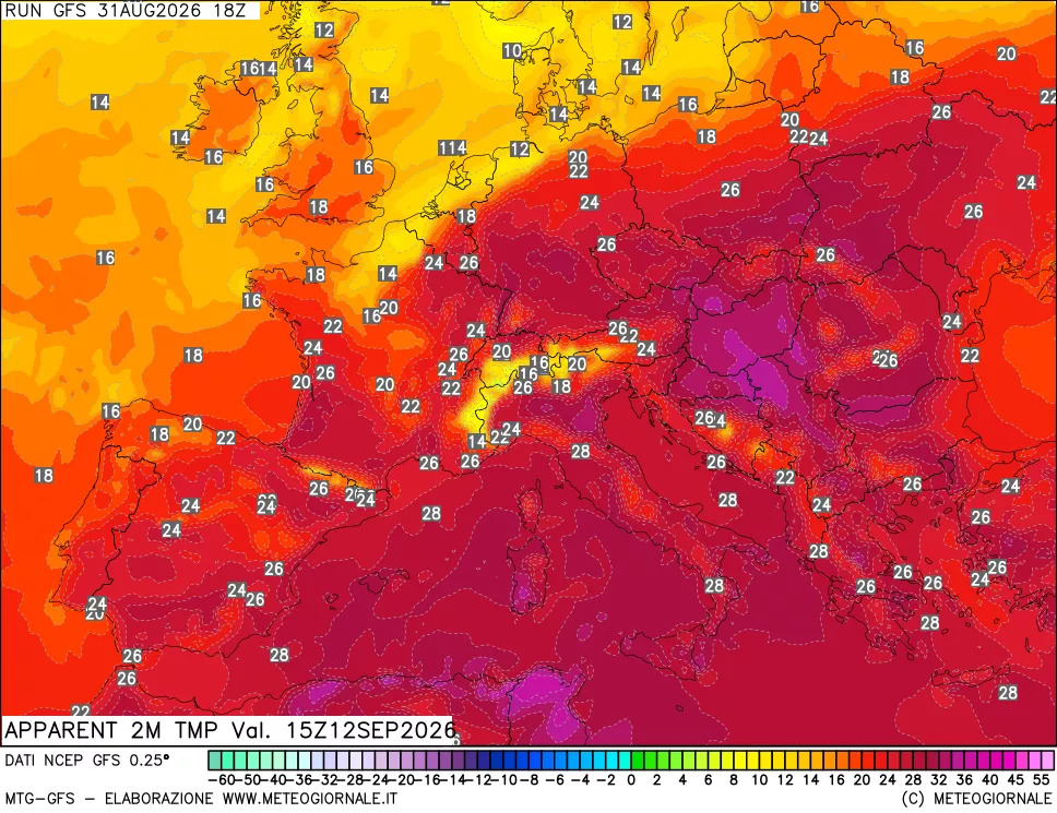 mappa Temp percepita