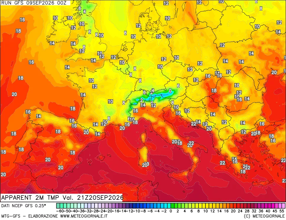 mappa Temp percepita