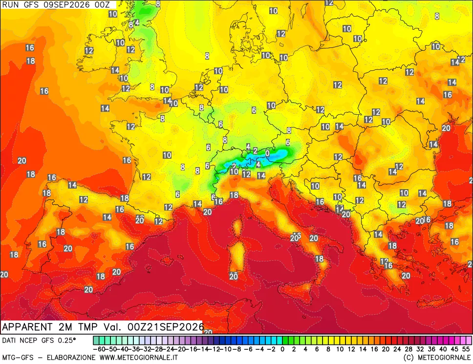 mappa Temp percepita