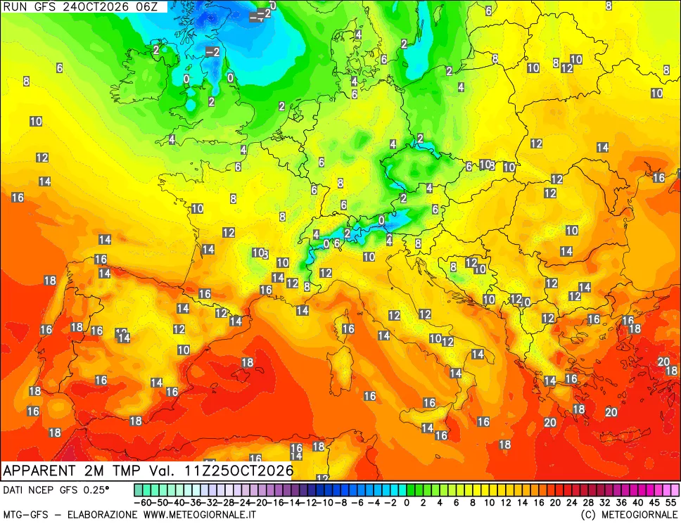mappa Temp percepita