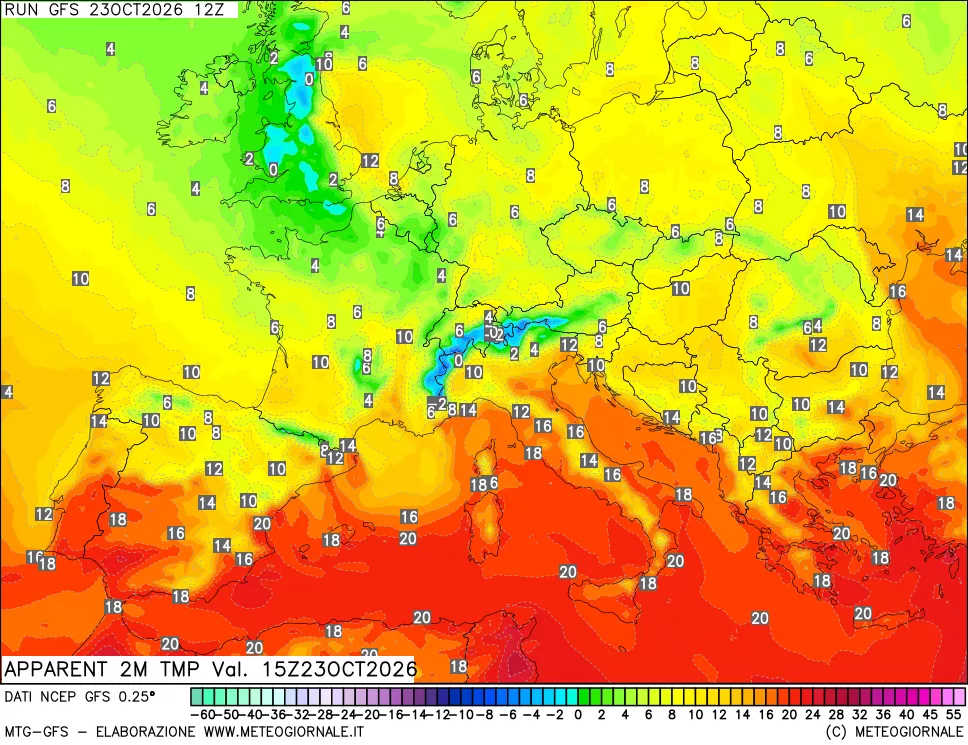 mappa Temp percepita