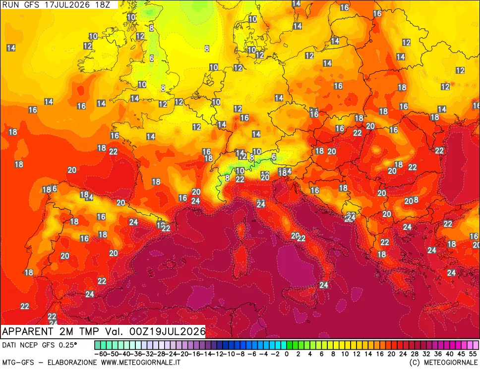 mappa Temp percepita