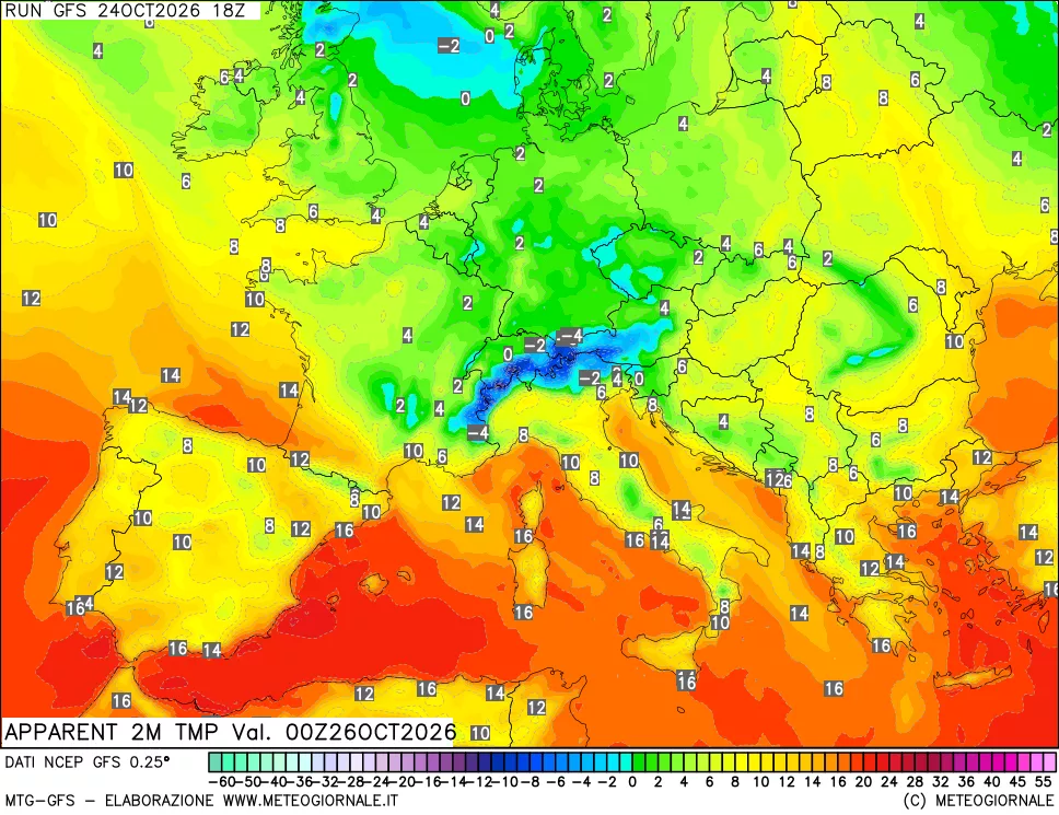 mappa Temp percepita