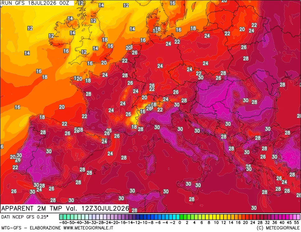 mappa Temp percepita