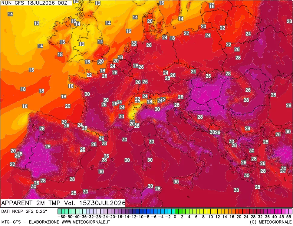 mappa Temp percepita