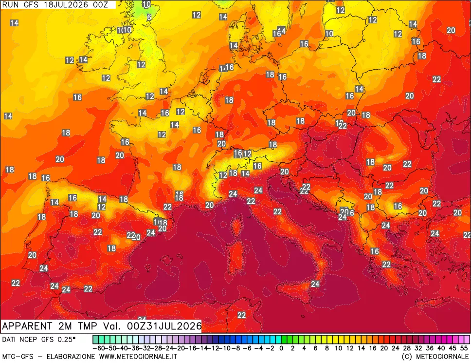 mappa Temp percepita