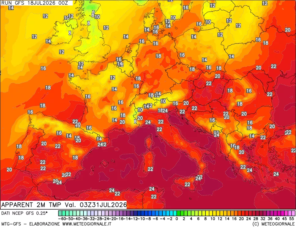 mappa Temp percepita