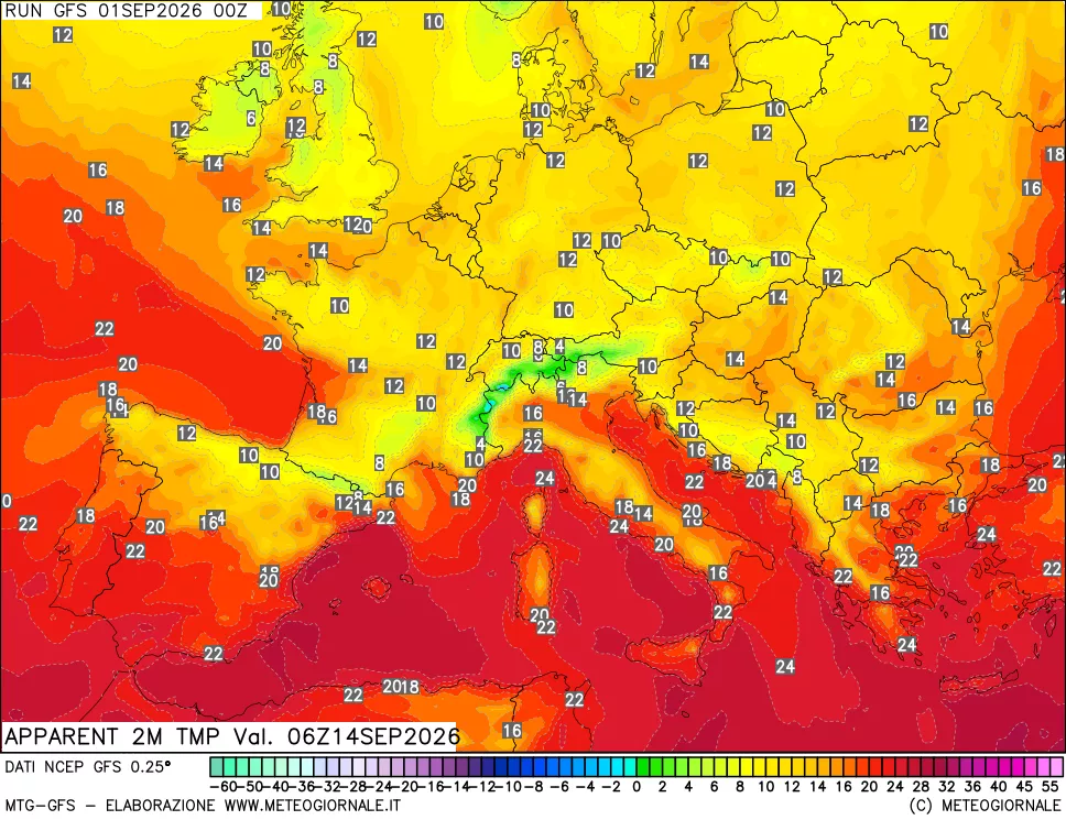 mappa Temp percepita