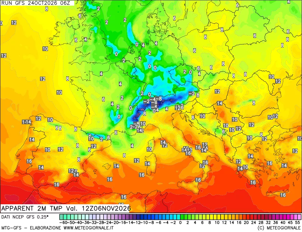 mappa Temp percepita