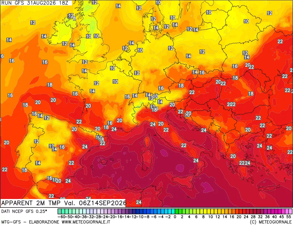mappa Temp percepita