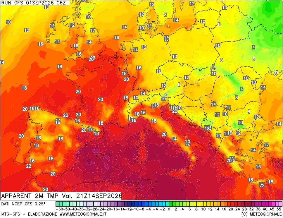 mappa Temp percepita