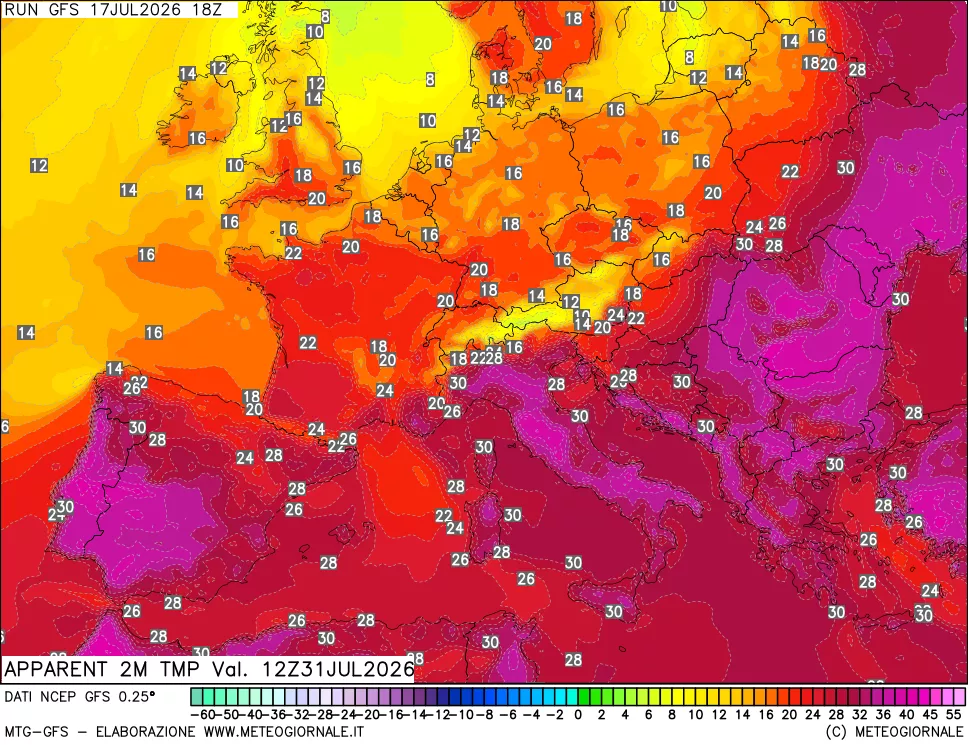 mappa Temp percepita