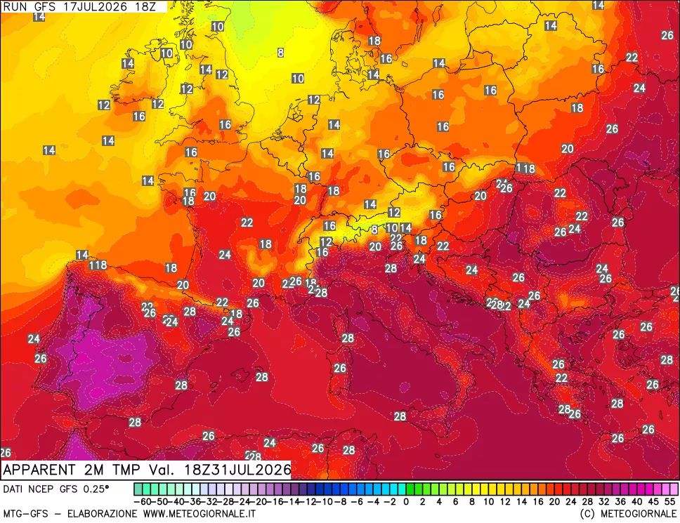 mappa Temp percepita