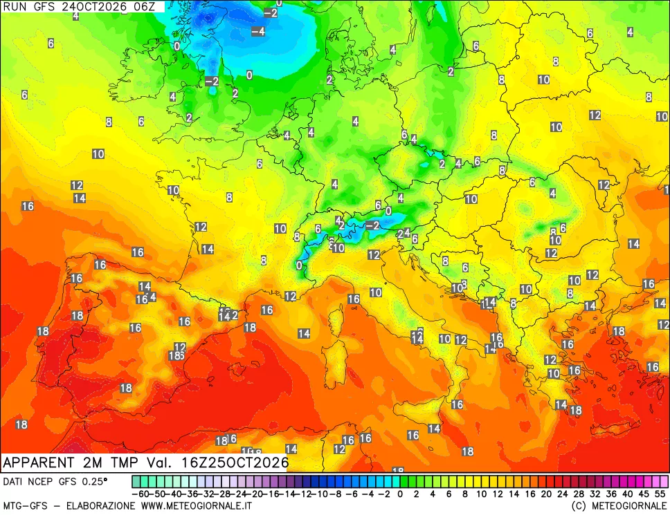 mappa Temp percepita