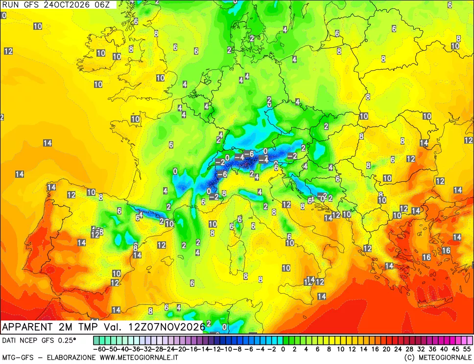 mappa Temp percepita