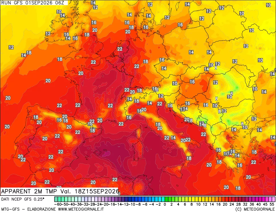 mappa Temp percepita