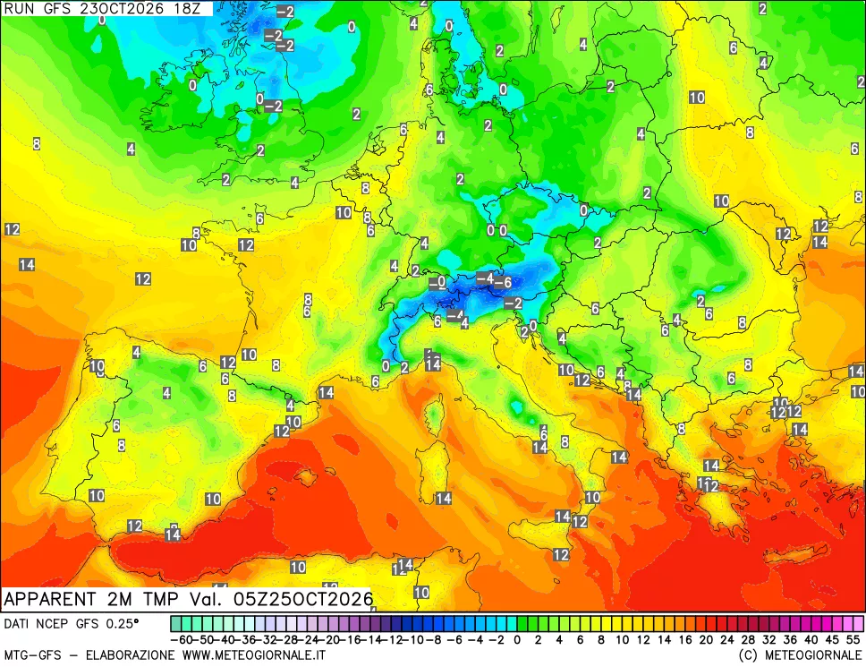 mappa Temp percepita