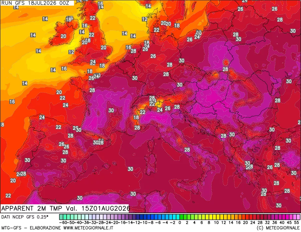 mappa Temp percepita