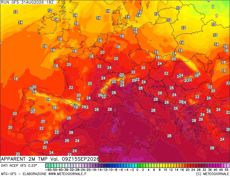 mappa Temp percepita