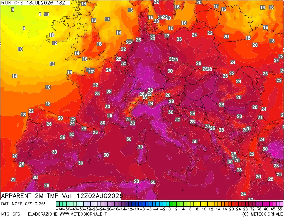 mappa Temp percepita