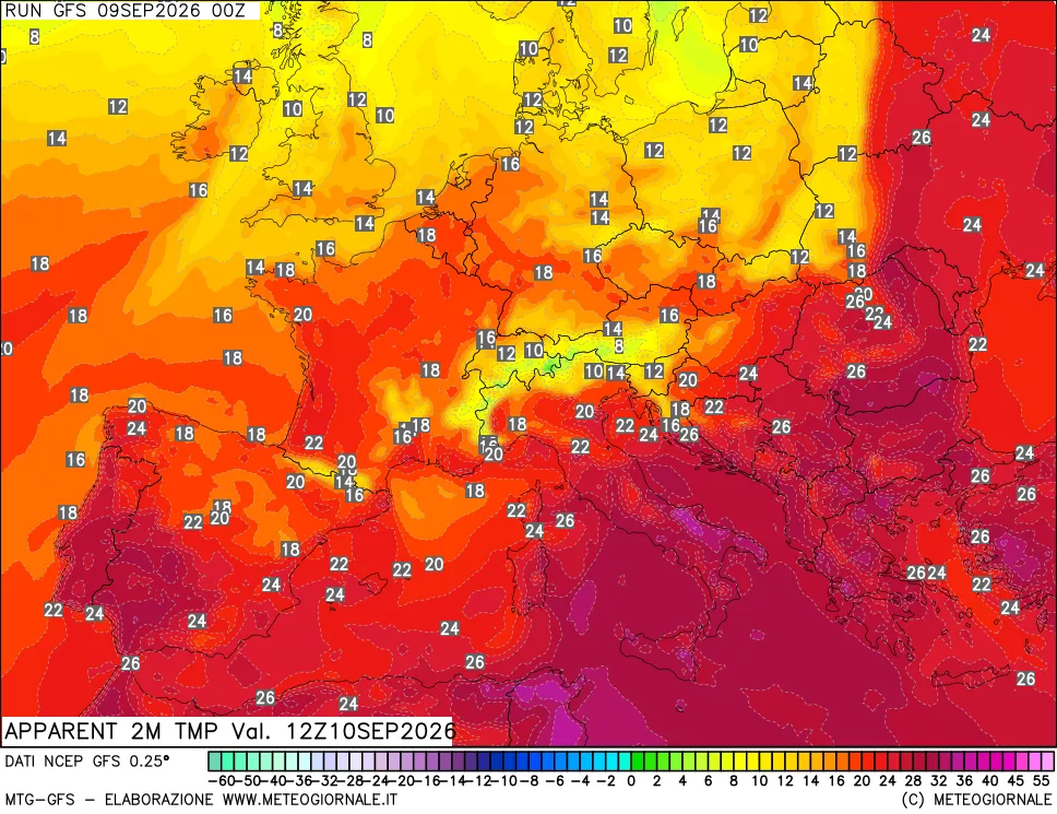 mappa Temp percepita