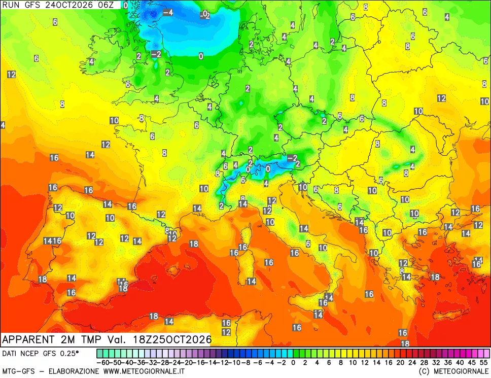mappa Temp percepita