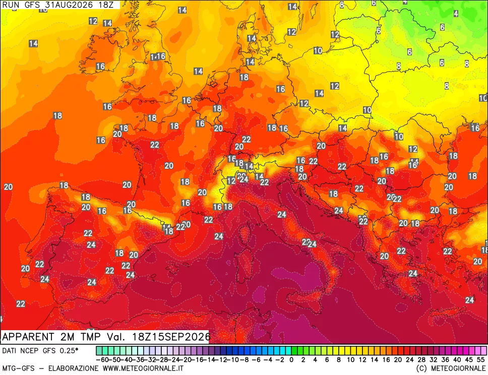 mappa Temp percepita