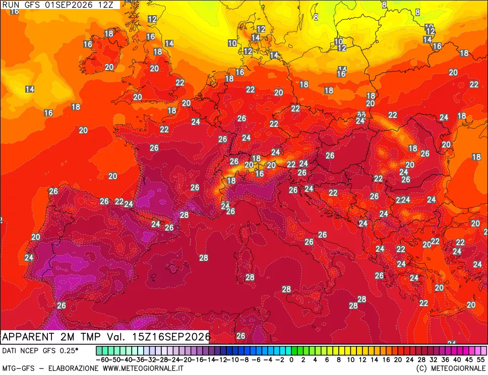 mappa Temp percepita