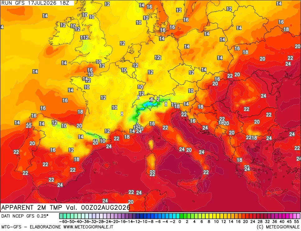 mappa Temp percepita