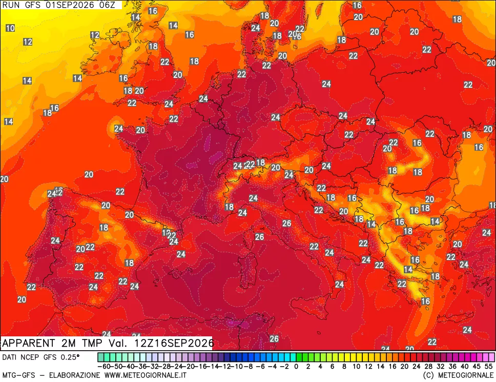 mappa Temp percepita