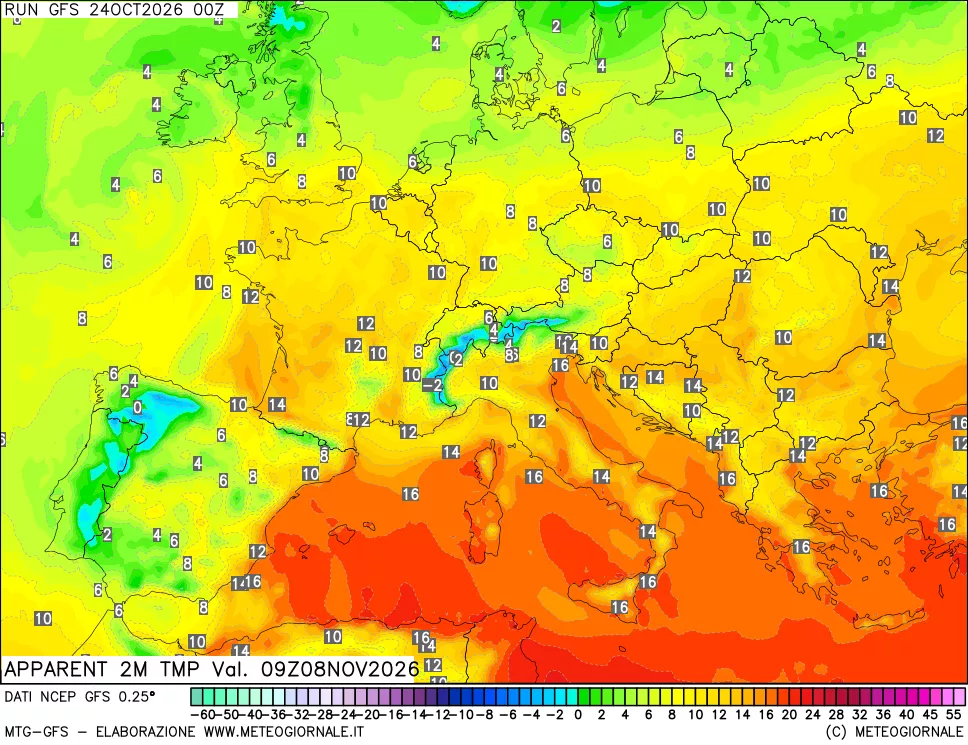 mappa Temp percepita