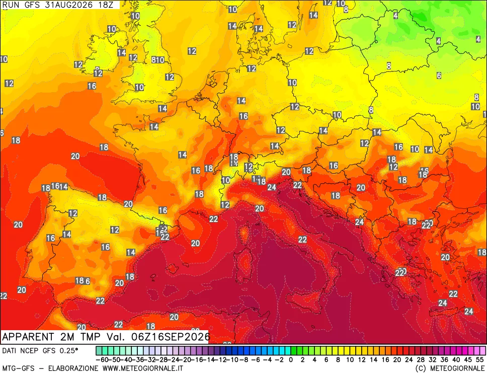 mappa Temp percepita