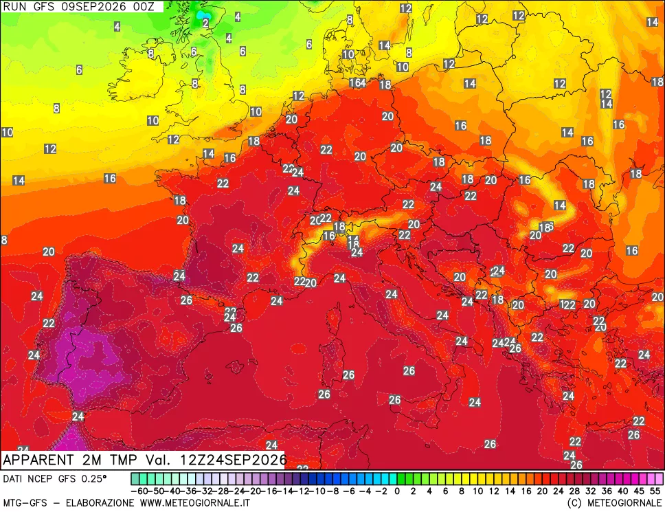 mappa Temp percepita
