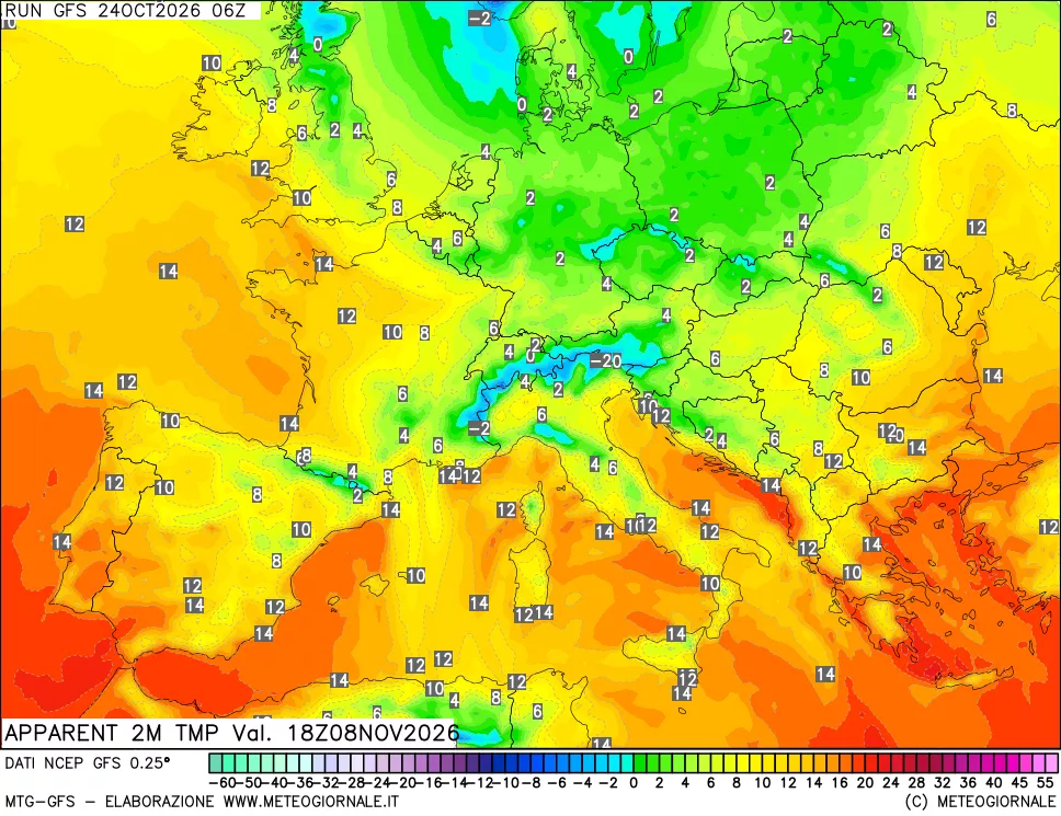 mappa Temp percepita