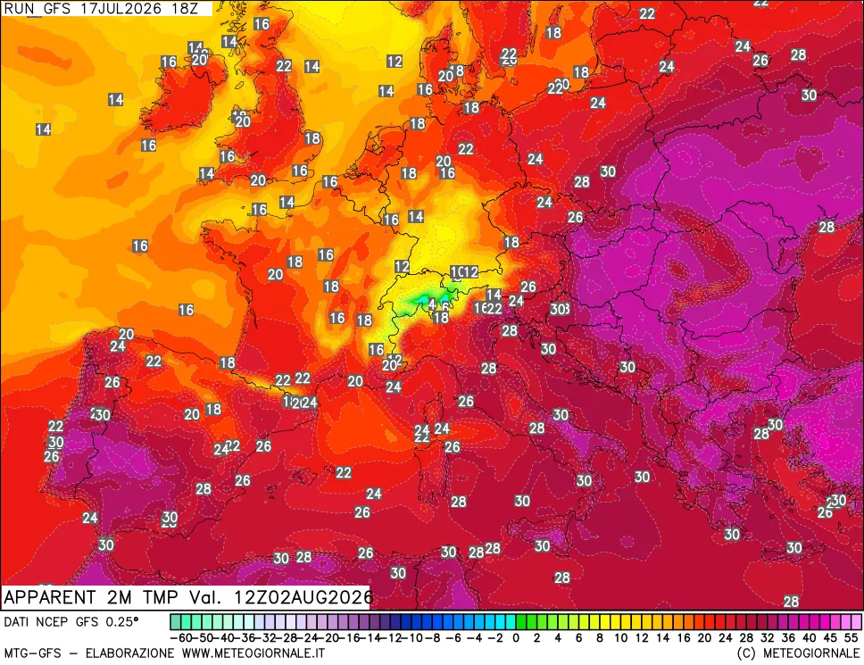 mappa Temp percepita
