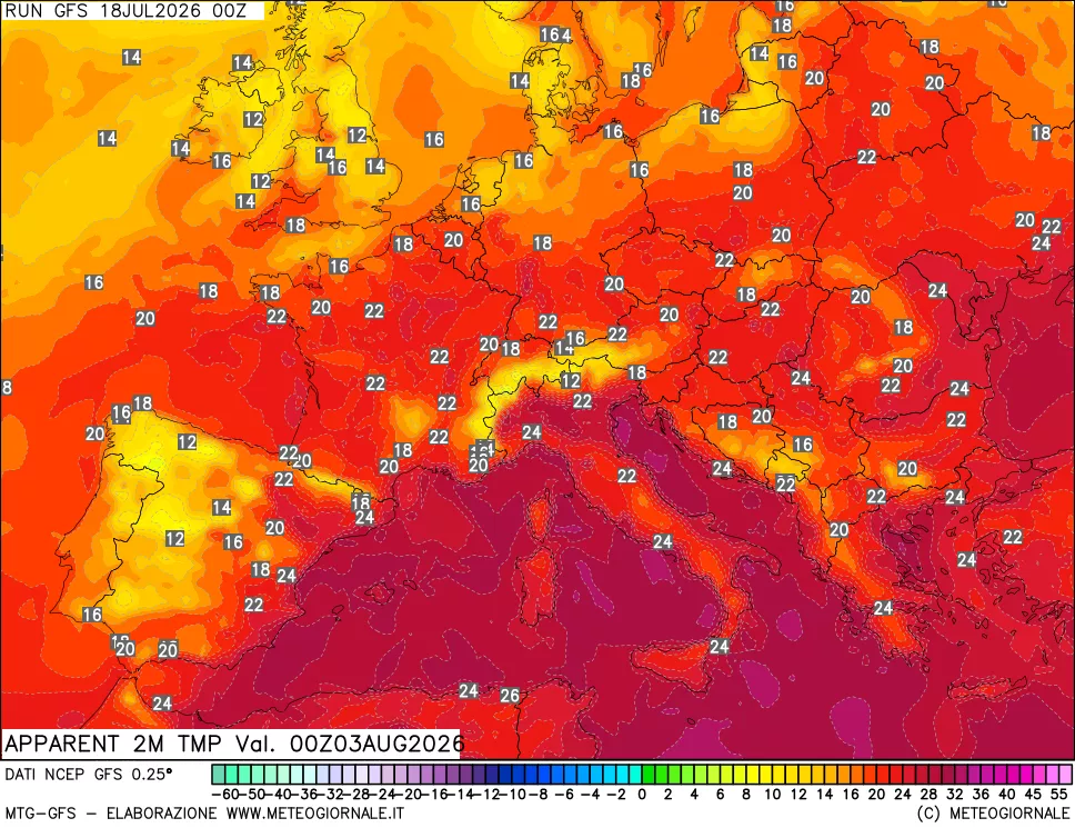 mappa Temp percepita