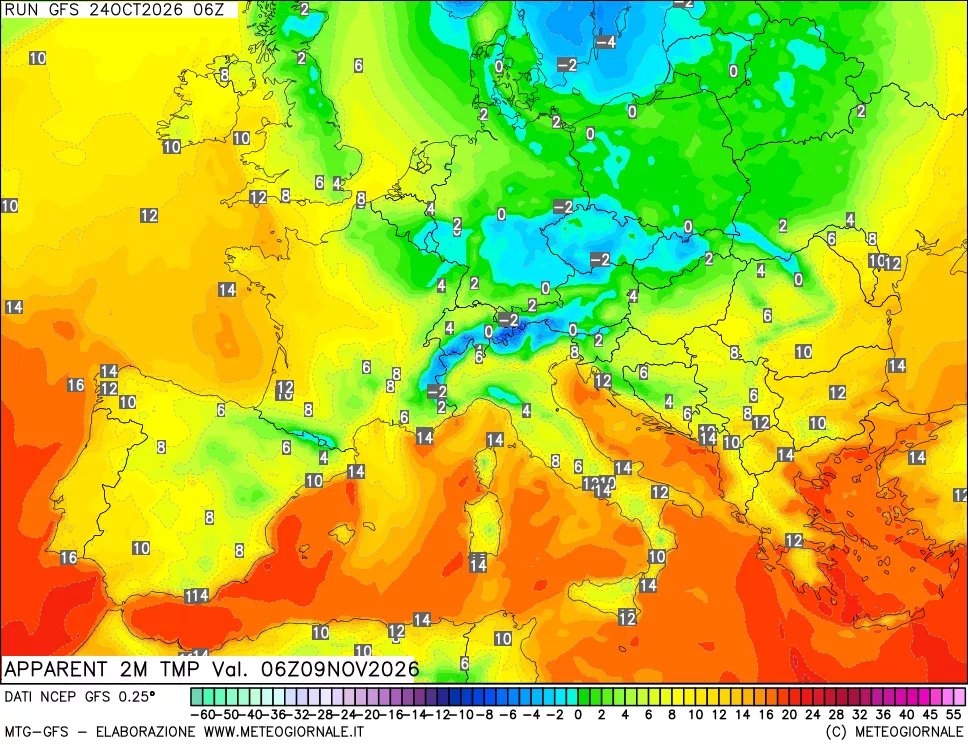 mappa Temp percepita