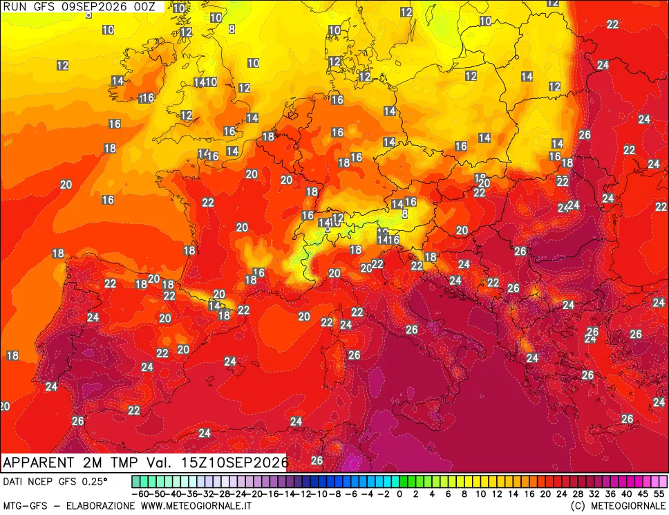 mappa Temp percepita