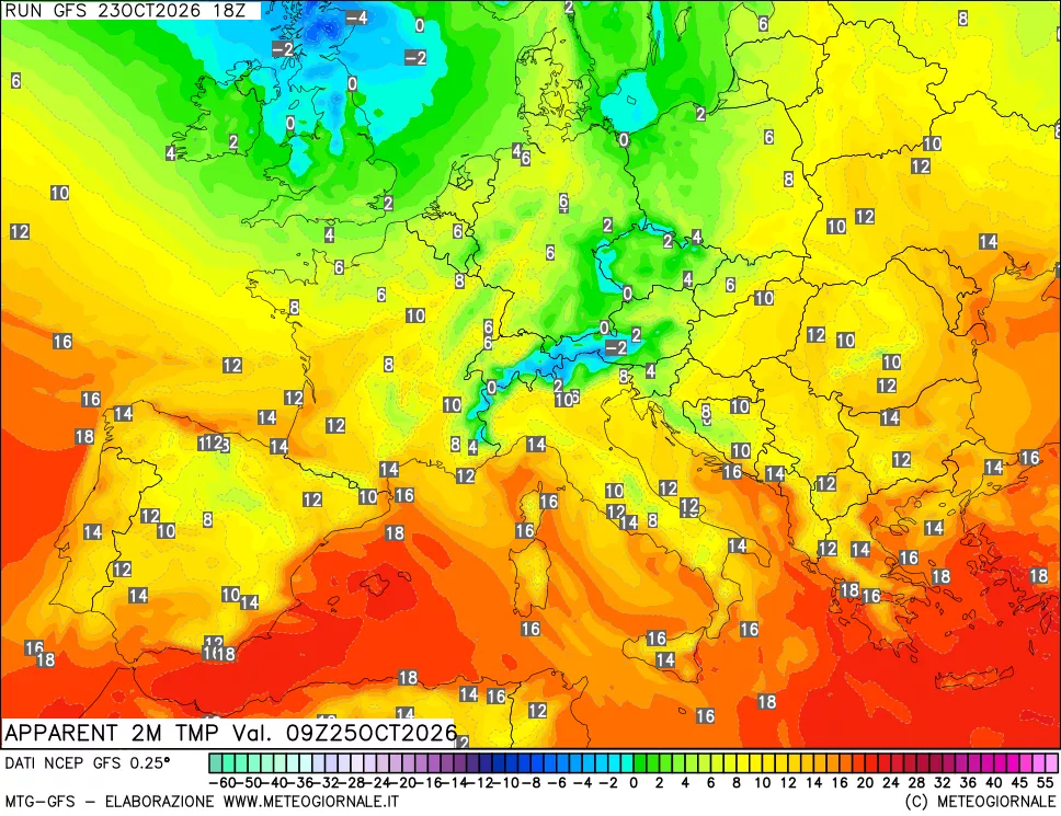 mappa Temp percepita
